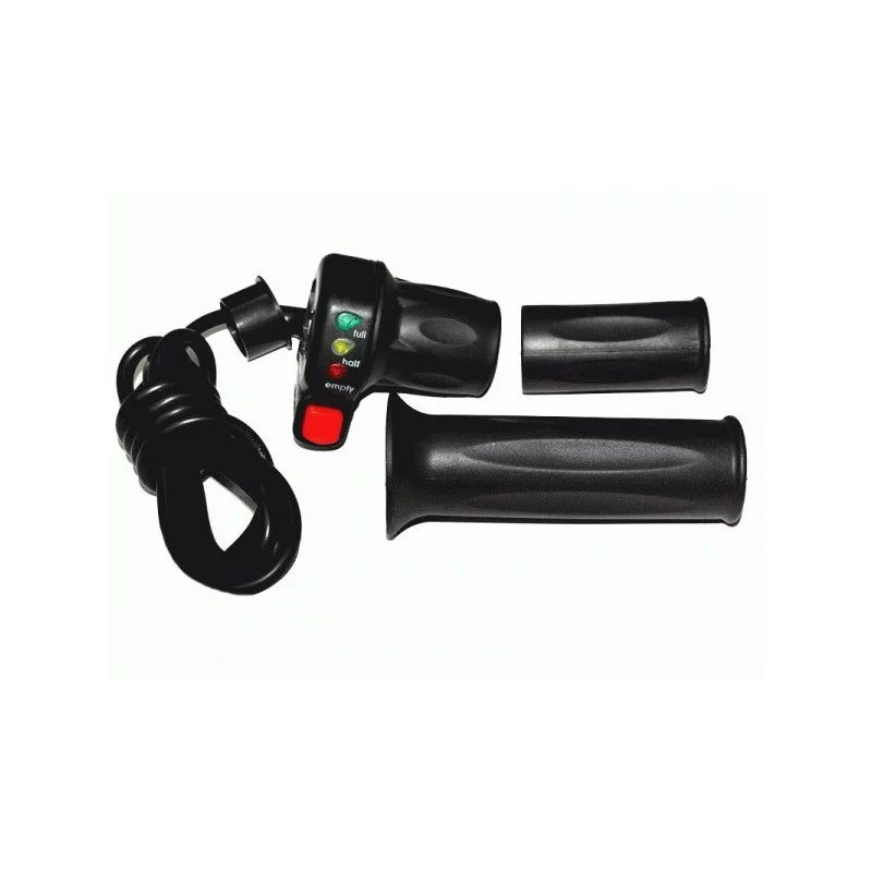 Ручка газа со светодиодным индикатором заряда на 24v и кнопкой круиз-контроля Elvabike.com