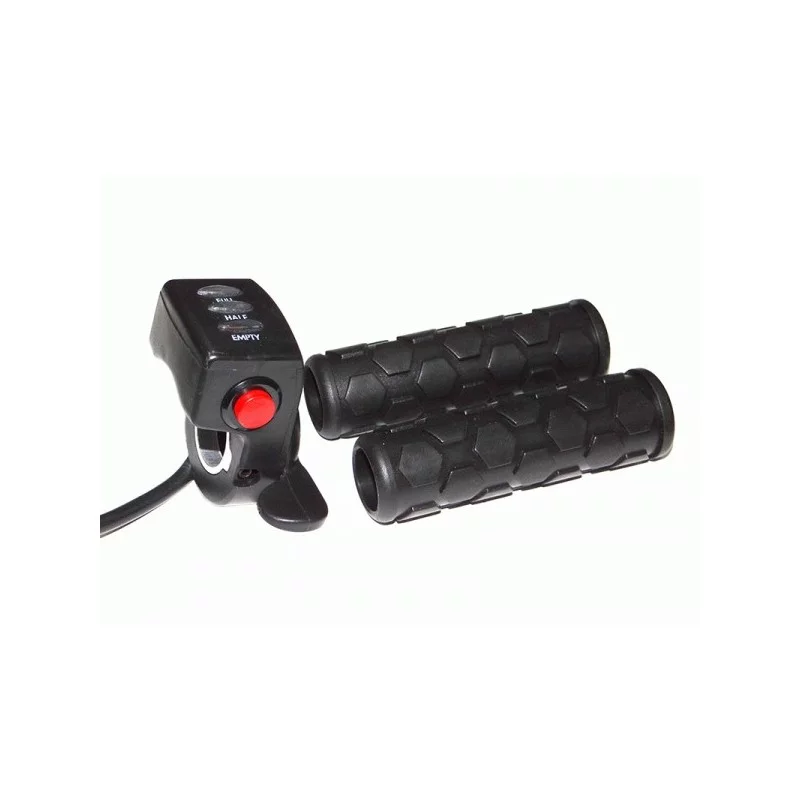 Ручка газа рычажного типа со светодиодным индикатором на 36v и кнопкой Elvabike.com