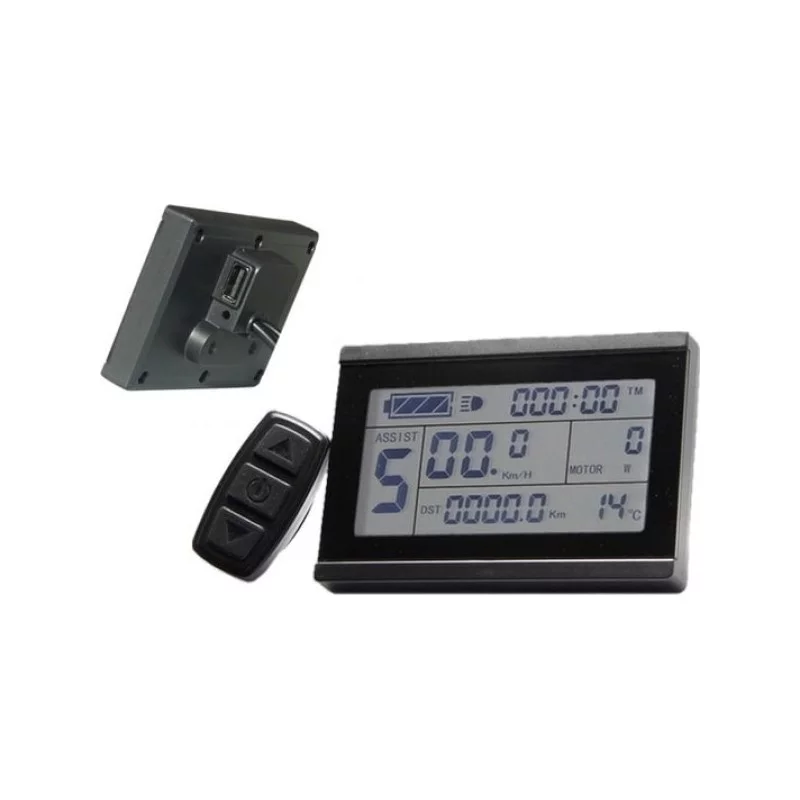 Дисплей LCD-3+USB для контроллеров KUNTENG на 24v,36v,48v Elvabike.com