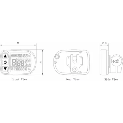 Дисплей LCD-5 для контроллеров KUNTENG на 24v,36v,48v Elvabike.com