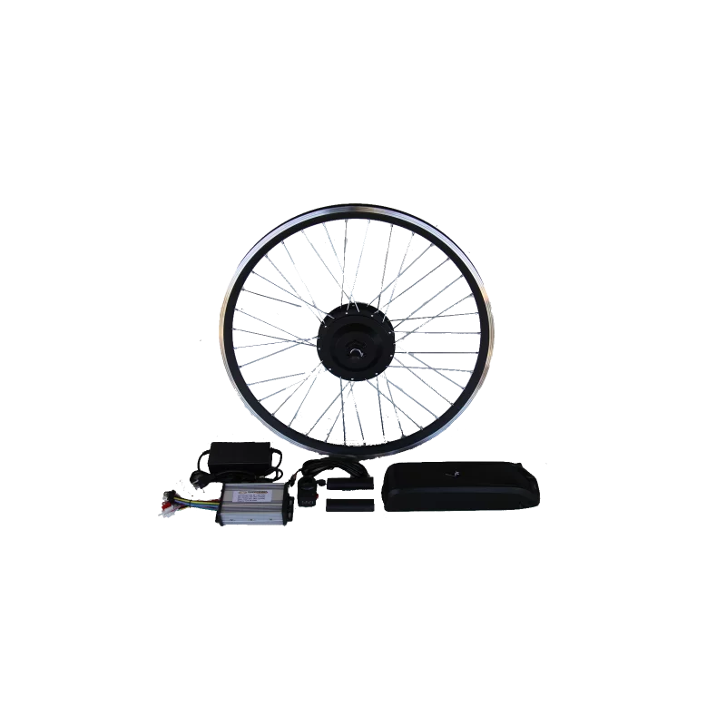 Полный электронабор с мини мотор-колесом 48v750w в ободе 20' - 28' и литий ионной АКБ 48v12.5Ah(L16) на раму Elvabike.com